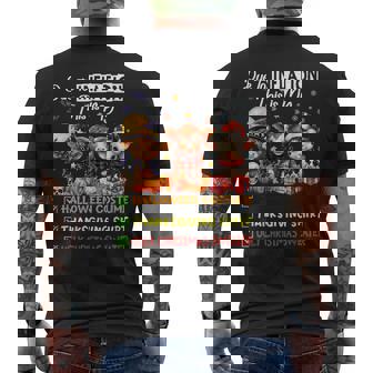 Due To Inflation This Is My Hallothanksmas Costume Men's T-shirt Back Print - Seseable