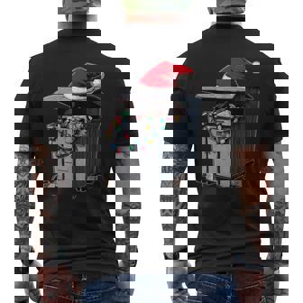 Dumpster Diving Garbage Diver Trash Picker Christmas Hat Men's Back Print T-Shirt | Mazezy