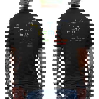 E Equals M C 2乗 EMc2 科学方程式 メンズTシャツ バックプリント - Kawaiitshirt