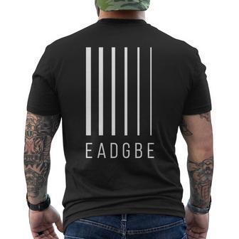 Eadgbe 6弦ギタープレーヤー&ギタリスト クールなミュージシャン 長袖tシャツ メンズTシャツ バックプリント - Kawaiitshirt