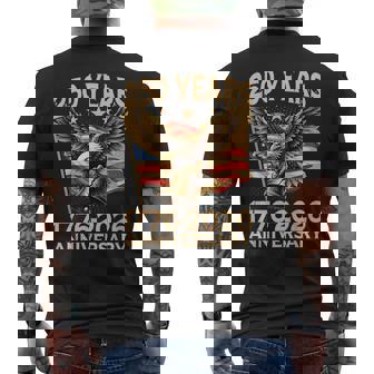 Eagle And Flag 250 Years Of America 1776-2026 250Th Birthday Men's T-shirt Back Print - Monsterry