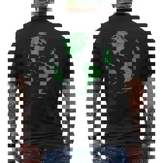 Earth Dayave Our Planet Climate Change 地球儀 世界地図 メンズTシャツ バックプリント - Kawaiitshirt