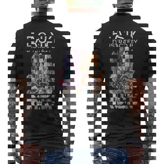 Easily Distracted By Rocks Geologist Geology Rocks Lover Men's Back Print T-Shirt | Mazezy