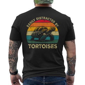 Easily Distracted By Tortoises Cute Tortoise Lovers Men's T-shirt Back Print - Thegiftio UK