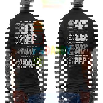 Eat Sleep Dandy Repeat Gamer Men's Back Print T-Shirt | Mazezy