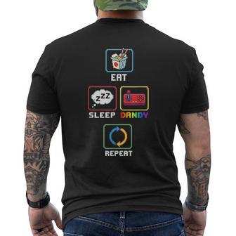 Eat Sleep Dandy Repeat Men's T-shirt Back Print - Thegiftio UK