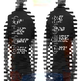 Eat Sleep Narrate Repeat Classical Education Homeschool Men's T-shirt Back Print - Monsterry