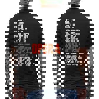 Eat Sleep Opera Repeat Shirt Opera Voice Opera Singer Men's Back Print T-Shirt | Mazezy