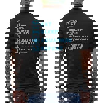 Eatleep Aquarium Repeat -Impatico Amante Dell'acquario Tropicale T-shirt da uomo con stampa posteriore - Novitaregali