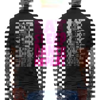 Eatleep Dance リピートダンサー メンズ レディース ダンサー ラブダンス メンズTシャツ バックプリント - Kawaiitshirt