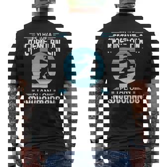 Eatleep スノーボード リピートスノーボード スノボ スノボ メンズTシャツ バックプリント - Kawaiitshirt