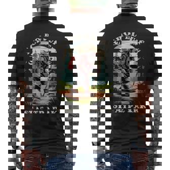 Echo Bluff State Park Missouri Mountains Hiking Bear Men's Back Print T-Shirt | Mazezy