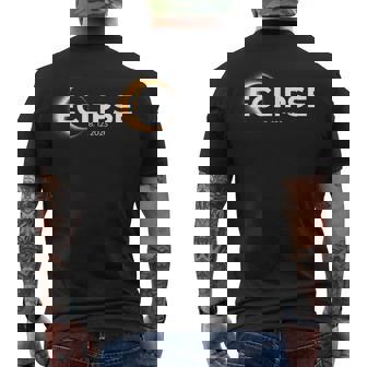 Eclipse Solar 2026 Totality Darkness Falls Celestial Men's Back Print T-Shirt | Mazezy