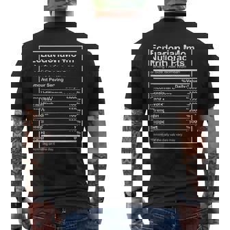 Ecuadorian Mom Nutrition Facts For Ecuadorian Mom Tank Top Men's Back Print T-Shirt | Mazezy