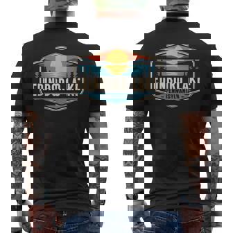 Edinboro Lake Pennsylvania Outdoors Vintage Men's Back Print T-Shirt | Mazezy