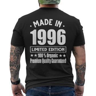 Édition Limitée 1996 Anniversaire 1996 Né En 1996 T-shirt imprimé au dos - Cadeauxyz