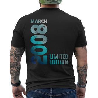 Édition Limitée Mars 2008 Anniversaire T-shirt imprimé au dos - Cadeauxyz
