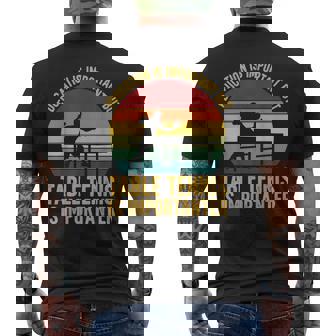 Education Is Important But Table Tennis Is Importanter Men's Back Print T-Shirt | Mazezy