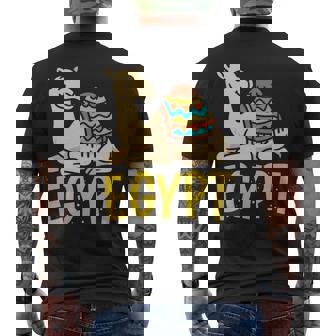 Egypt Camel Egyptian Cute Dromedary Wearing Wool Kilim Men's Back Print T-Shirt | Mazezy