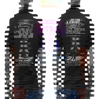 Ein Tag Ohne ソフトボール Ist Wie ソフトボール メンズTシャツ バックプリント - Kawaiitshirt