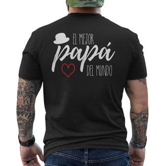 El Mejor Papá Del Mundo Dia Del Padre Camiseta Hombre Estampado Espalda - Regaloses