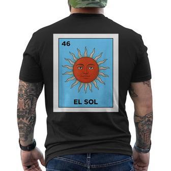 El Sol Card Mexican Lottery Sun Face Mexico Culture Men's T-shirt Back Print - Thegiftio UK