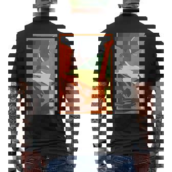 Electric Guitar Player Vibe Bold Musician Expression Men's Back Print T-Shirt | Mazezy