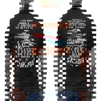 Electric Remote Control Boat Enthusiast Happiness RC Boat Men's Back Print T-Shirt | Mazezy