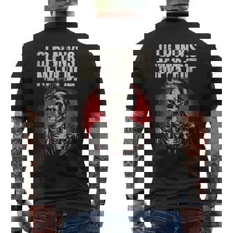 Eliejo Punk Nunca Muere Rock Esqueleto Rebelde Camiseta Hombre Estampado Espalda - Regaloses