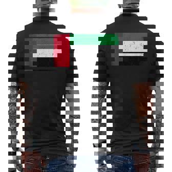 Emirati Flag United Arab Emirates Men's Back Print T-Shirt | Mazezy
