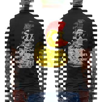 Emo Punk Rock Yellow Rubber Duck Humor Retro Graphic Men's Back Print T-Shirt | Mazezy