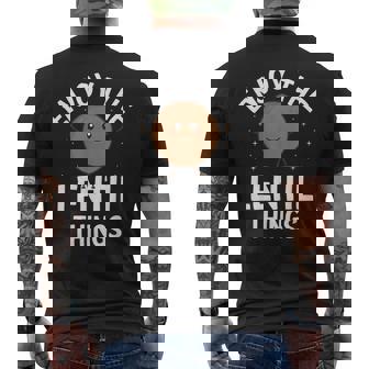 Enjoy The Lentil Things Vegan Vegetarian Veganism Veggies Men's Back Print T-Shirt | Mazezy