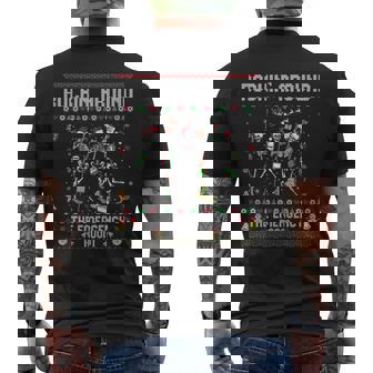 ER Christmas Nurse Rockin Around The Emergency Room Skeleton Tank Top Men's Back Print T-Shirt | Mazezy