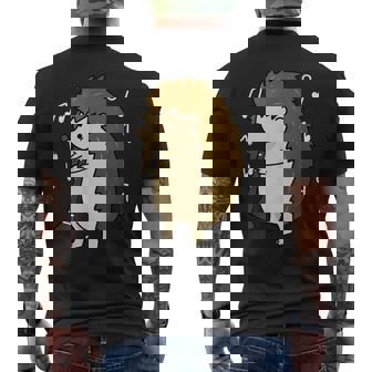 Erizo Tocando El Clarinete Camiseta Hombre Estampado Espalda - Regaloses