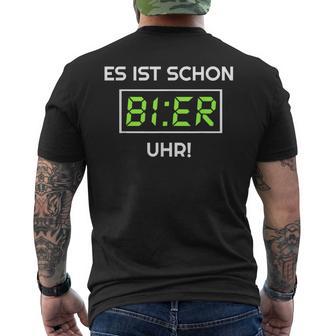 Es Istchon Bier Uhr Bier Alkoholaufen Geschenk Männer T-Shirt mit Rückendruck - Geschenkecke