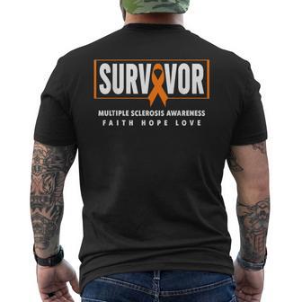 Esclerosis Múltiple Delobreviviente De La Em Conciencia De La Esclerosis Múltiple Camiseta Hombre Estampado Espalda - Regaloses