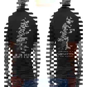 Esqueleto De Dinosaurio Divertido Café Camiseta Hombre Estampado Espalda - Regaloses