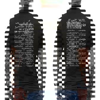 Essential Knots Guide For Camping Hiking And Boating Men's Back Print T-Shirt | Mazezy