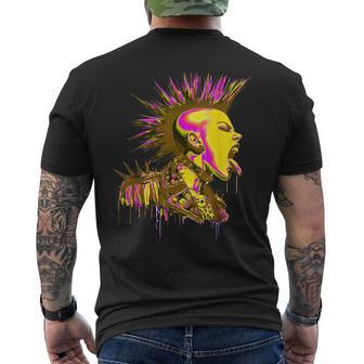 Estilo Punk Británico Regalos Mohawk Character Camiseta Hombre Estampado Espalda - Regaloses