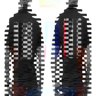 Estonia Thailand Half Flag Estonian Thai Roots Men's Back Print T-Shirt | Mazezy