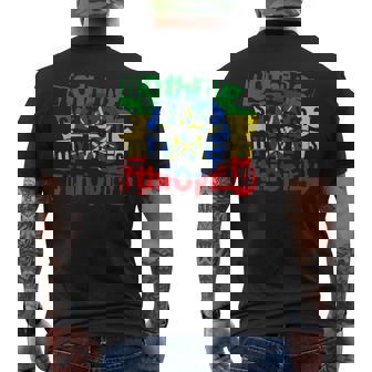 Ethiopia Nothing Scares Me My Wife Is Ethiopian Men's Back Print T-Shirt | Mazezy