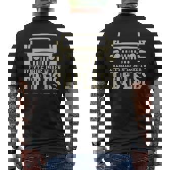 Everything Is More Fun Topless Men's T-shirt Back Print - Monsterry