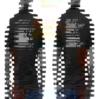 Everything Will Be Fine Retro 80s Motivational Inspiration Tank Top Men's Back Print T-Shirt | Mazezy