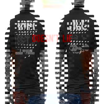 Evidence Forensic Investigation Crime Scene Investigator Men's Back Print T-Shirt | Mazezy