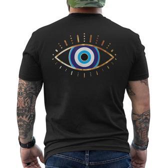 Evil Eye Eyelashes Greek Eye Evil Spirit Protection Men's T-shirt Back Print - Thegiftio UK