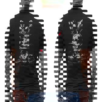 Evil Horror Bunny Rabbit Creepy Cute Alt Goth Grunge Demon Men's T-shirt Back Print - Thegiftio