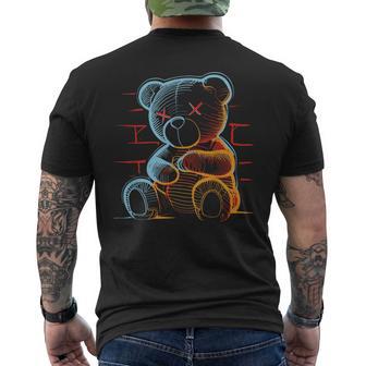 Evil Teddy Bear Streetwear Style Men's T-shirt Back Print - Thegiftio UK