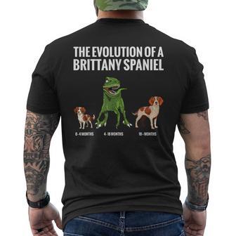 The Evolution Of A Brittany Spaniel This Concept Capt Men's T-shirt Back Print - Thegiftio UK