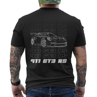 Exklusive 911 Gt3 Rsilhouette Meme Coin Motorsporte T-Shirt mit Rückendruck - Geschenkecke