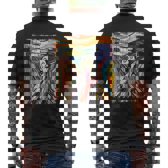 Expressionist Artwork The Scream Goat Face Tank Top Men's Back Print T-Shirt | Mazezy